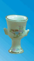 Collectible Hand Painted Porcelain White Vase - EP 05036 - Click Image to Close